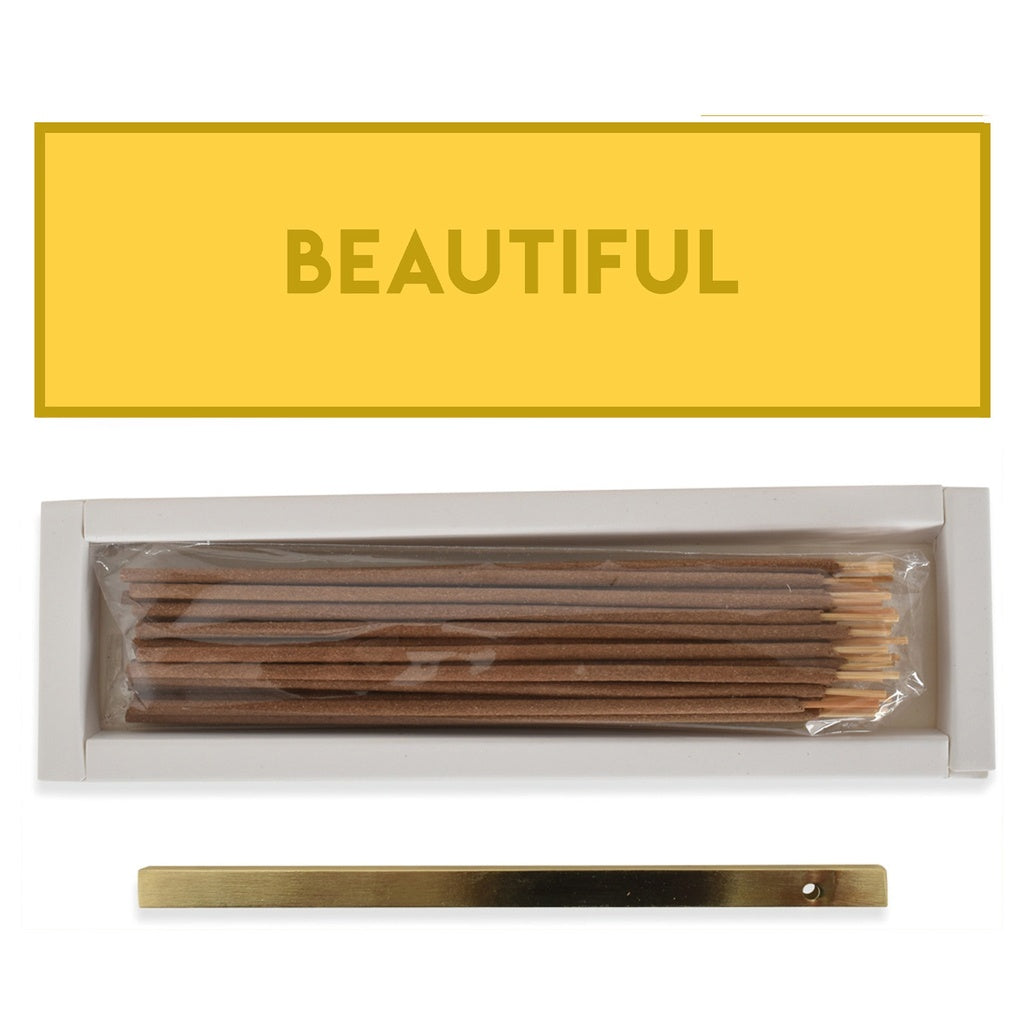 Encens boite de 30 bâtonnets+ support "BEAUTIFUL" parfum mangue 017188