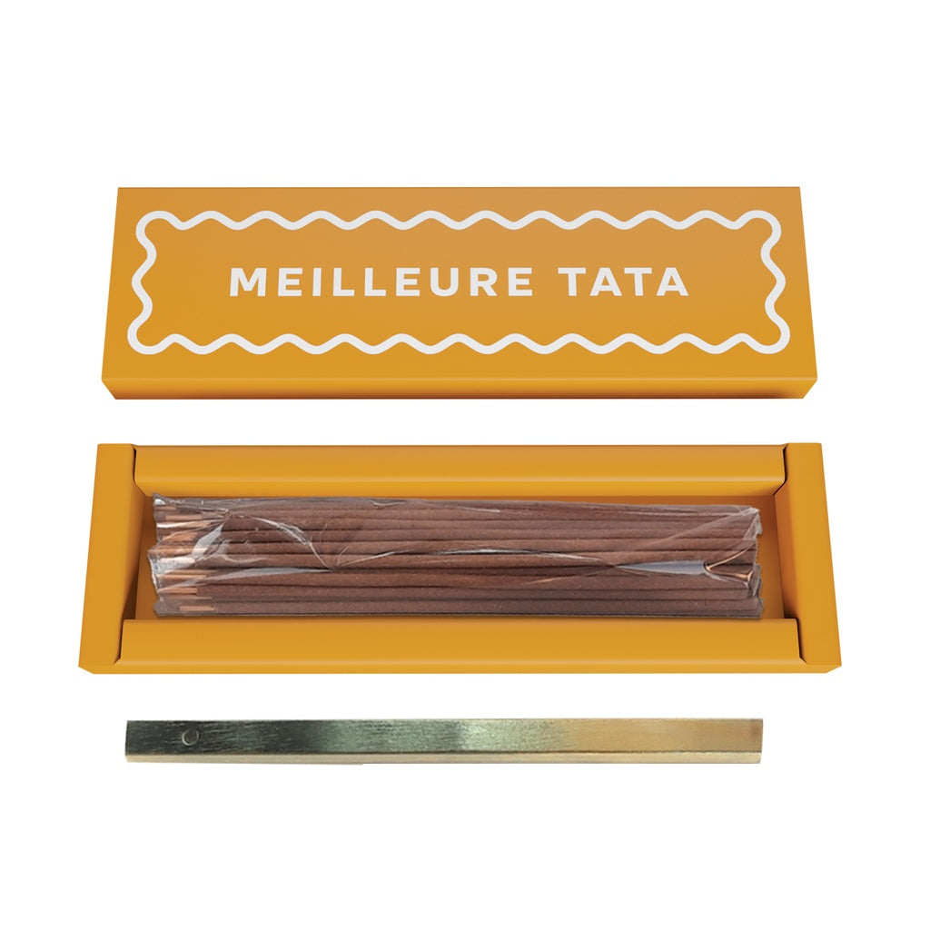 Encens boite de 30 bâtonnets+ support "MEILLEURE TATA" parfum fruits exotiques 018228