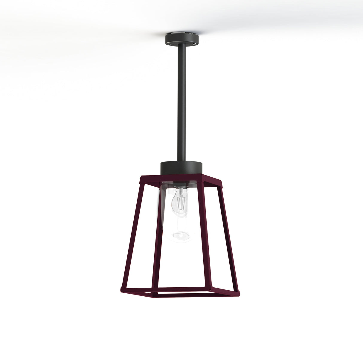 Plafonnier LAMPIOK 2 N°1 diffuseur clair Rouge vin 066 - Gris noir 107 178001066