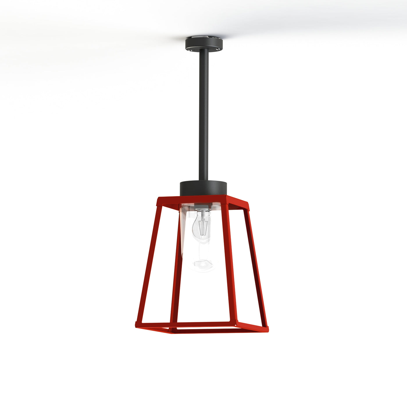 Plafonnier Lampiok 2 N°1 diffuseur clair Rouge tomate 110 - Gris noir 107 178001110