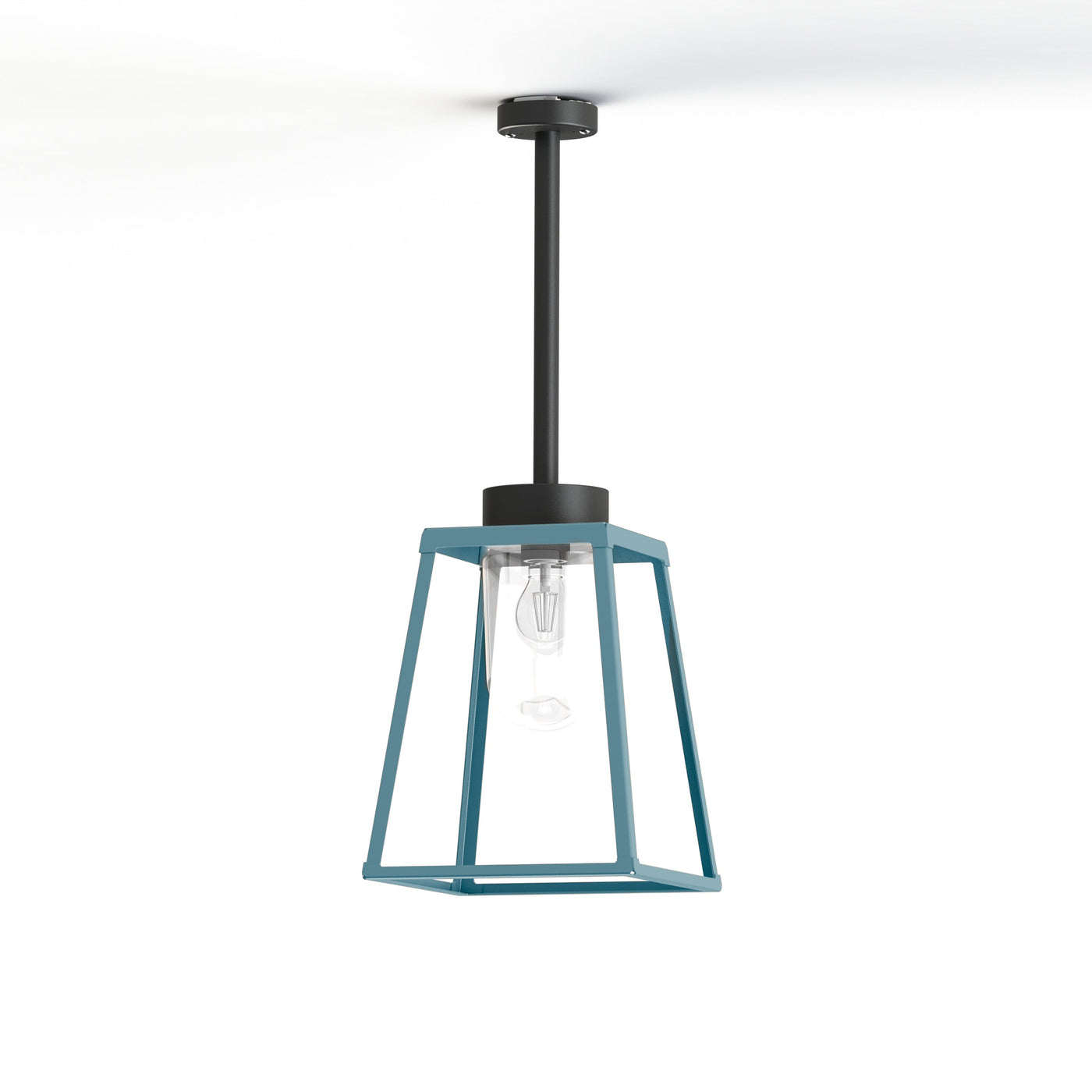 Plafonnier Lampiok 2 N°1 diffuseur clair Bleu 111 - Gris noir 107 178001111