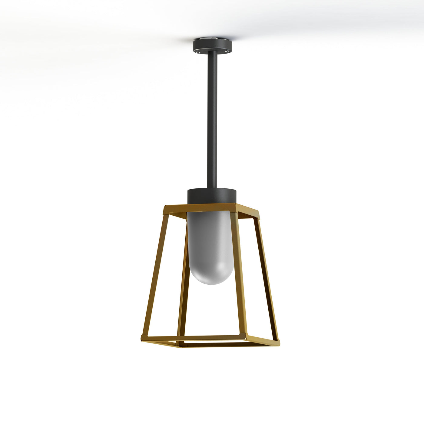 Plafonnier Lampiok 2 N°1 diffuseur opale Laiton vernis teinté 070 - Gris 107 178002070