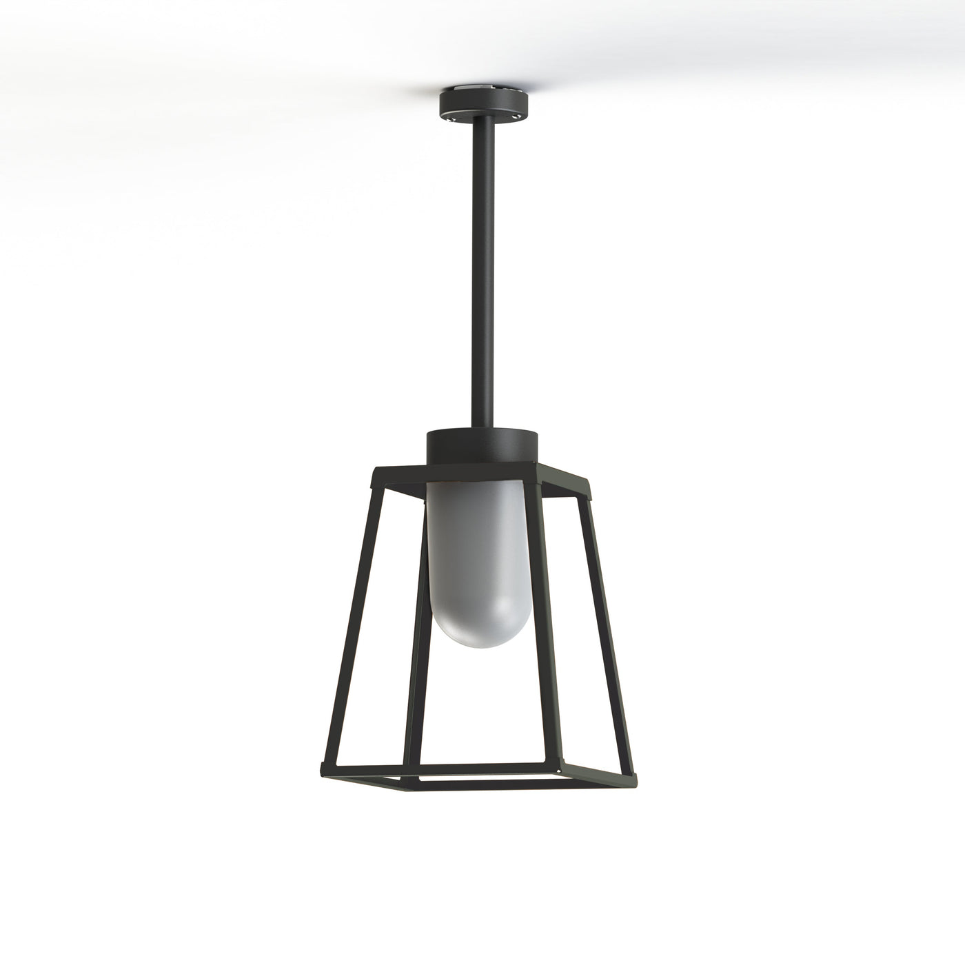 Plafonnier Lampiok 2 N°1 diffuseur opale Gris noir 107 178002107