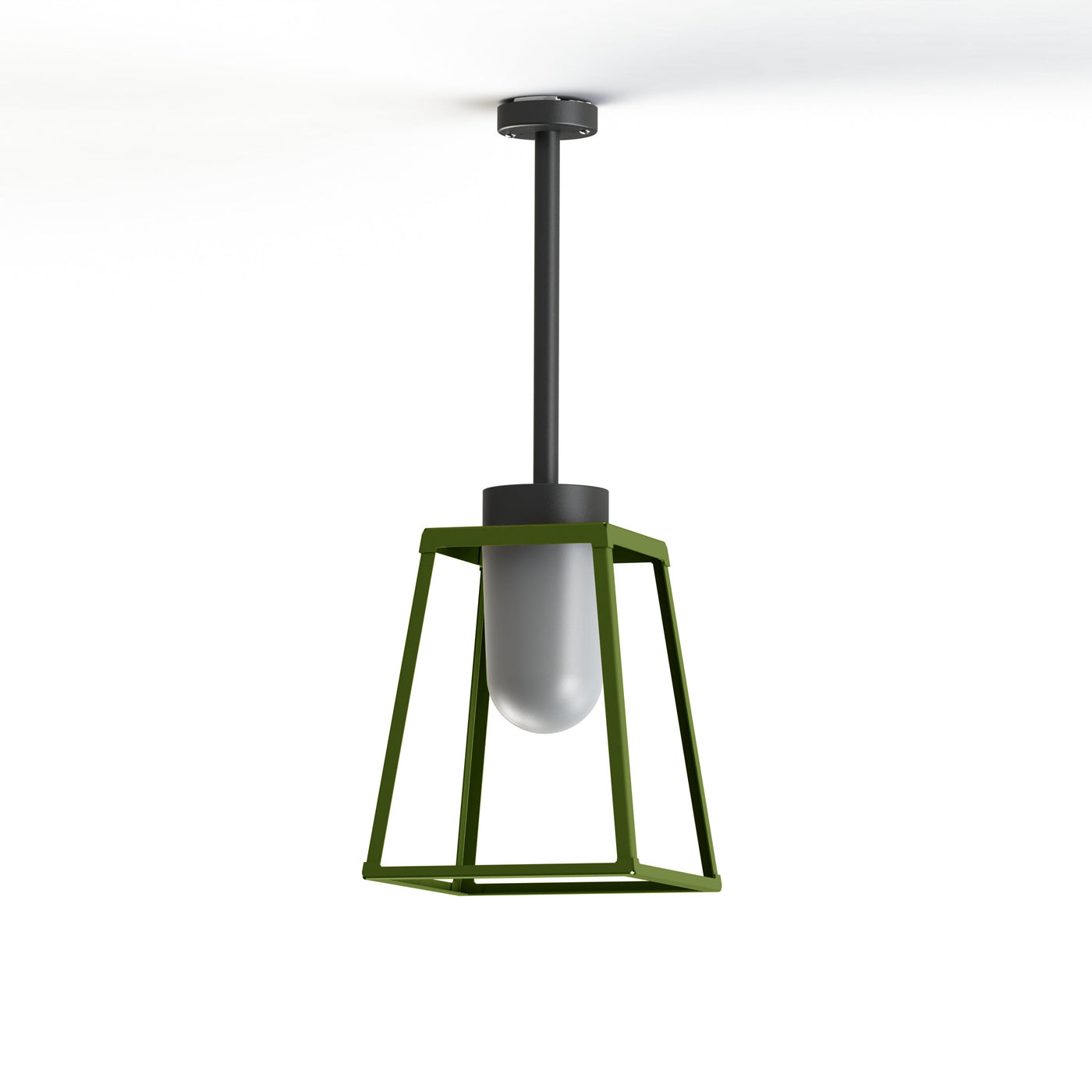 Plafonnier Lampiok 2 N°1 diffuseur opale Vert fougère 109 - Gris noir 107 178002109