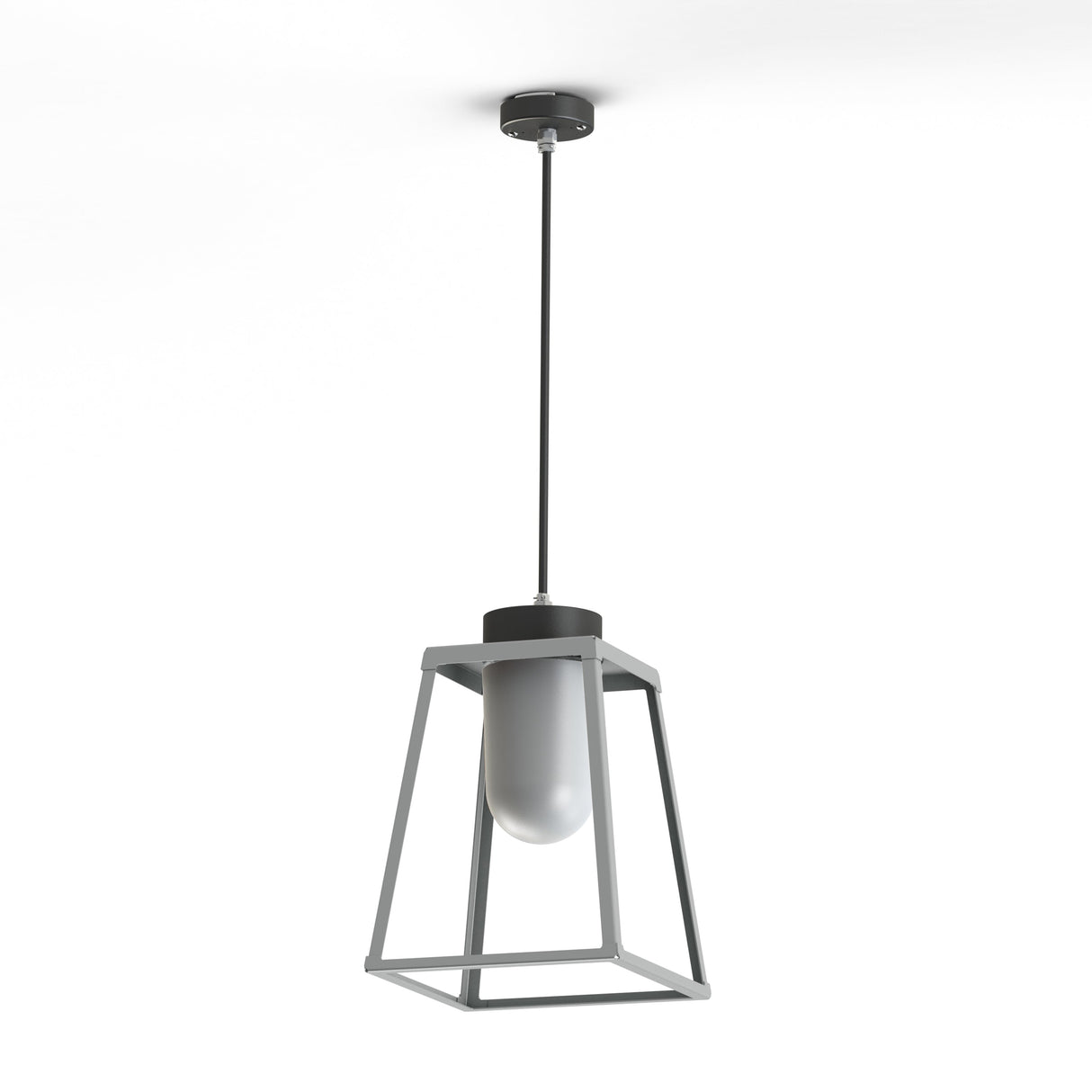 Suspension Lampiok 2 N°2 diffuseur opale Gris soie 105 - Gris noir 107 178004105