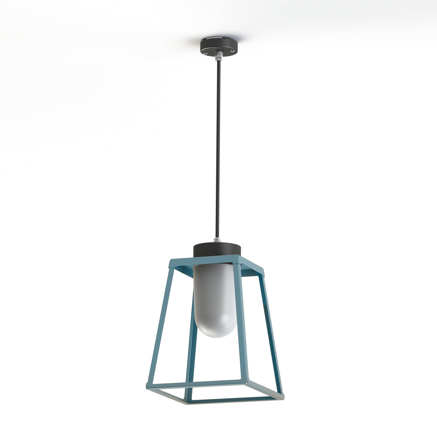 Suspension Lampiok 2 N°2 diffuseur opale Bleu 111 - Gris noir 107 178004111
