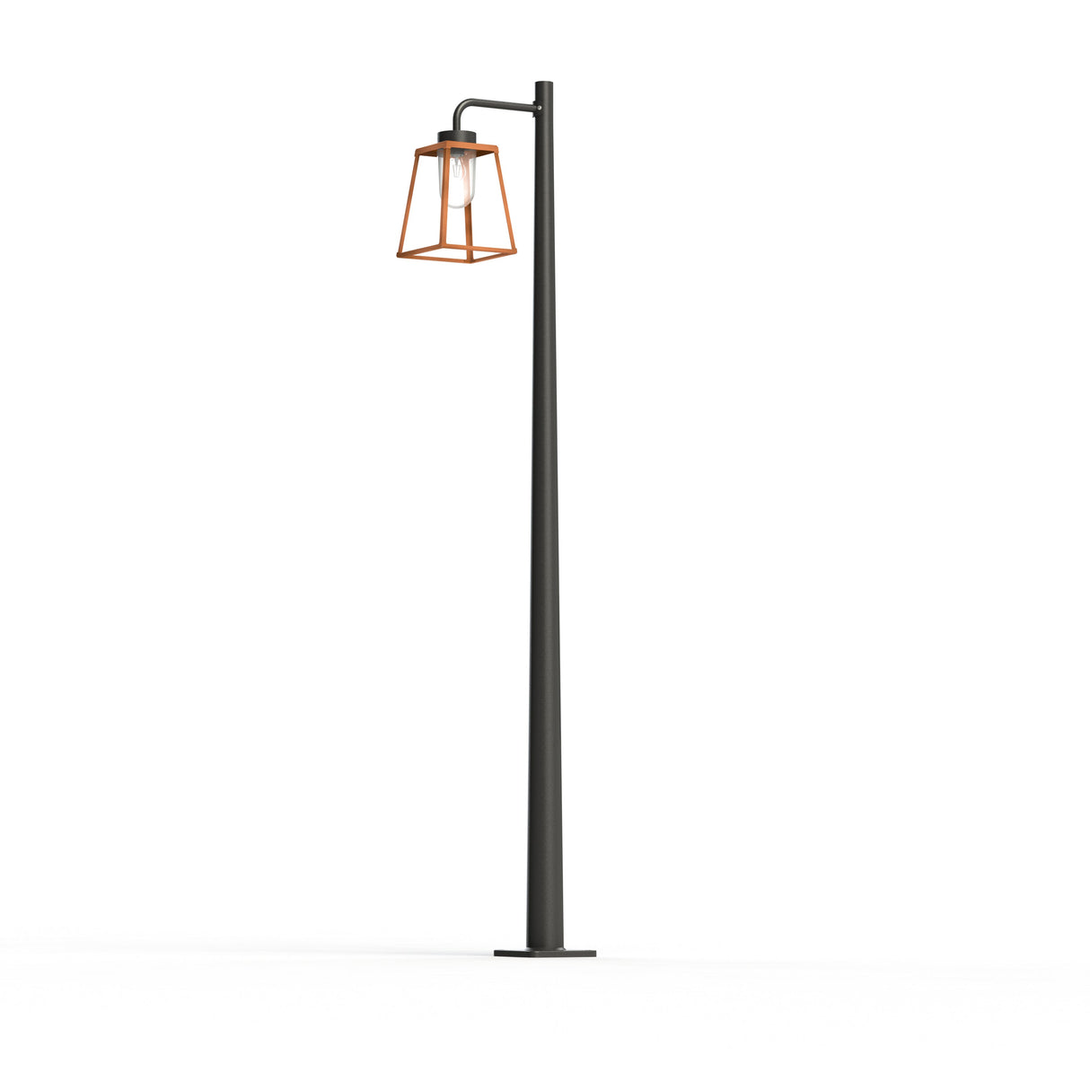 Lampadaire Lampiok 2 N°4 diffuseur clair Cuivre patiné vernis 080 - Gris 107 178011080