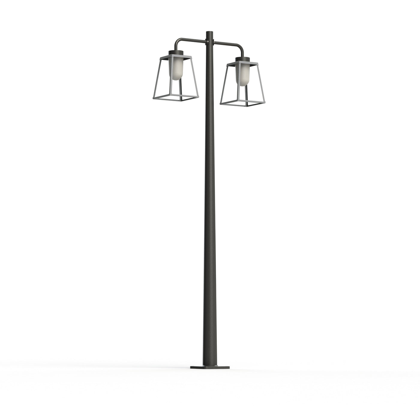 Lampadaire Lampiok 2 N°5 diffuseur opale Gris soie 105 - Gris noir 107 178014105