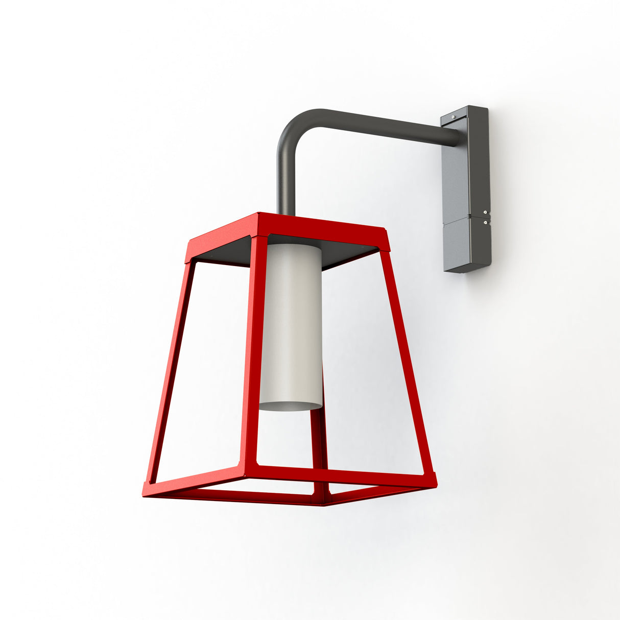 Applique Lampiok 4 N°2 LED 35w 2700°k Tube PMMA Gris noir 107- Rouge tomate 110 175234110