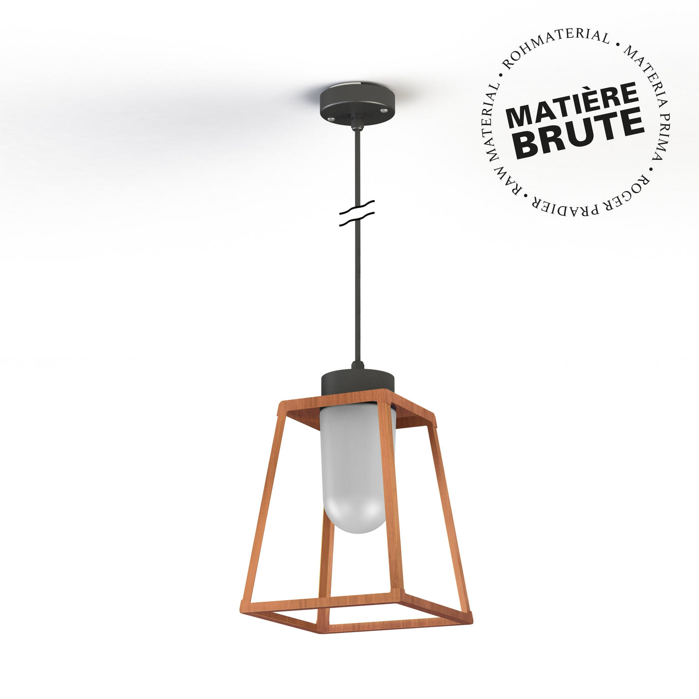 Suspension Lampiok 1 N°4 Cuivre brut 082 Diffuseur opale 131008082