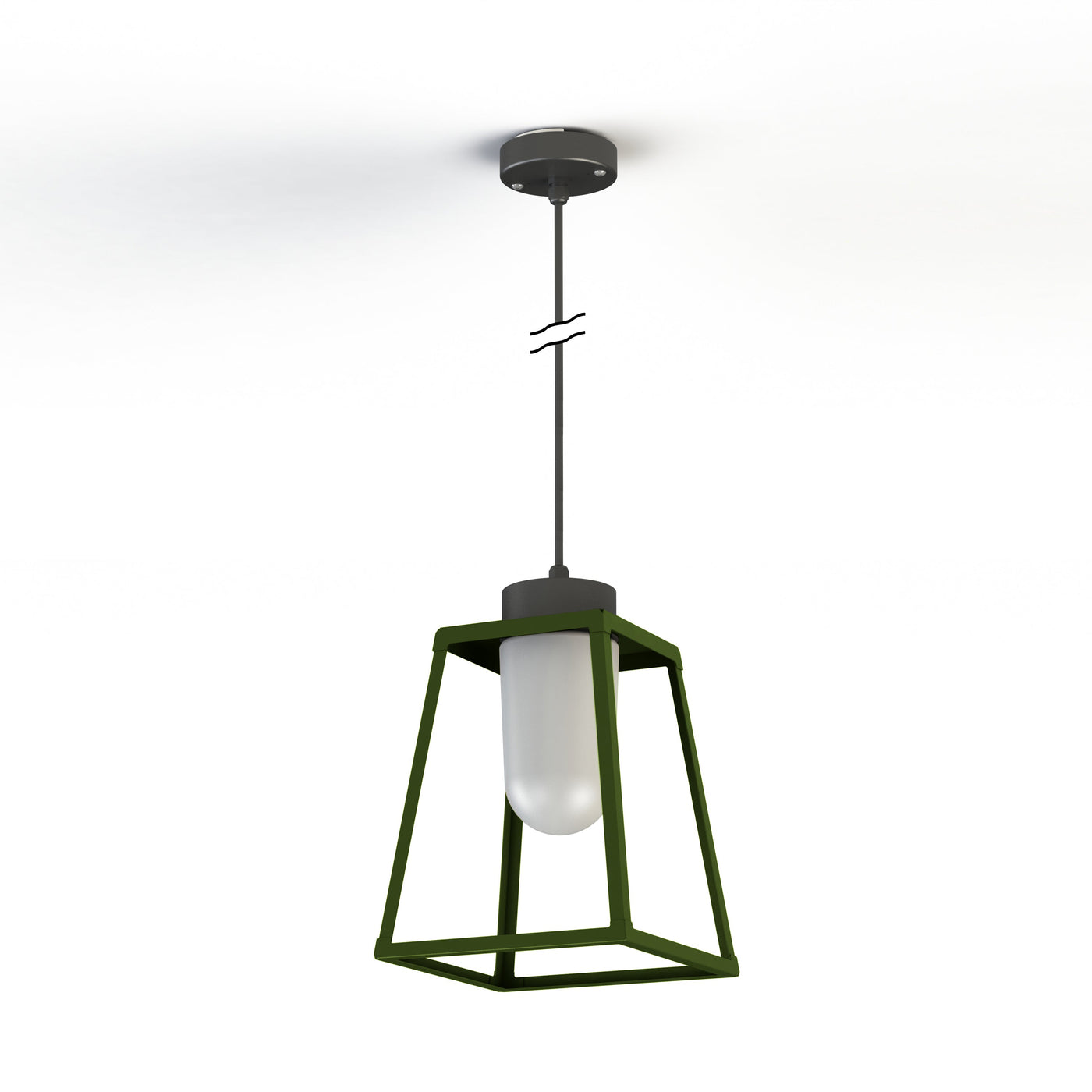Suspension Lampiok 1 N°4 opale Vert fougère 109 131008109