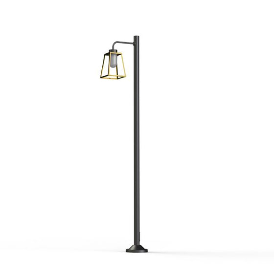 Lampadaire Lampiok 1 N°7 opale Laiton vernis teinté 070 131014070