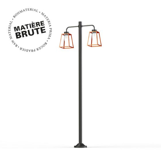 Lampadaire Lampiok 1 N°8 Cuivre brut 082 Diffuseur clair 131015082