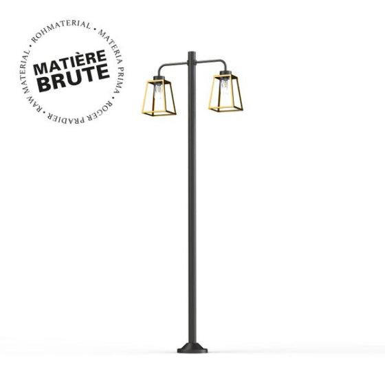 Lampadaire Lampiok 1 N°8 Laiton brut 072 Diffuseur clair 131015072