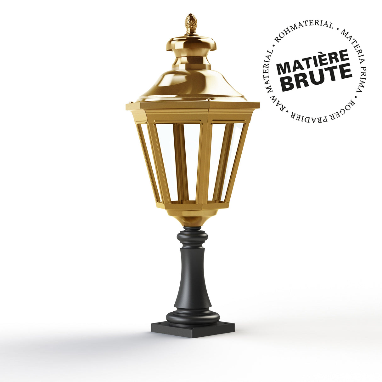 Borne Louis XIII N°5 LED 2700°K Laiton brut 072 130110072
