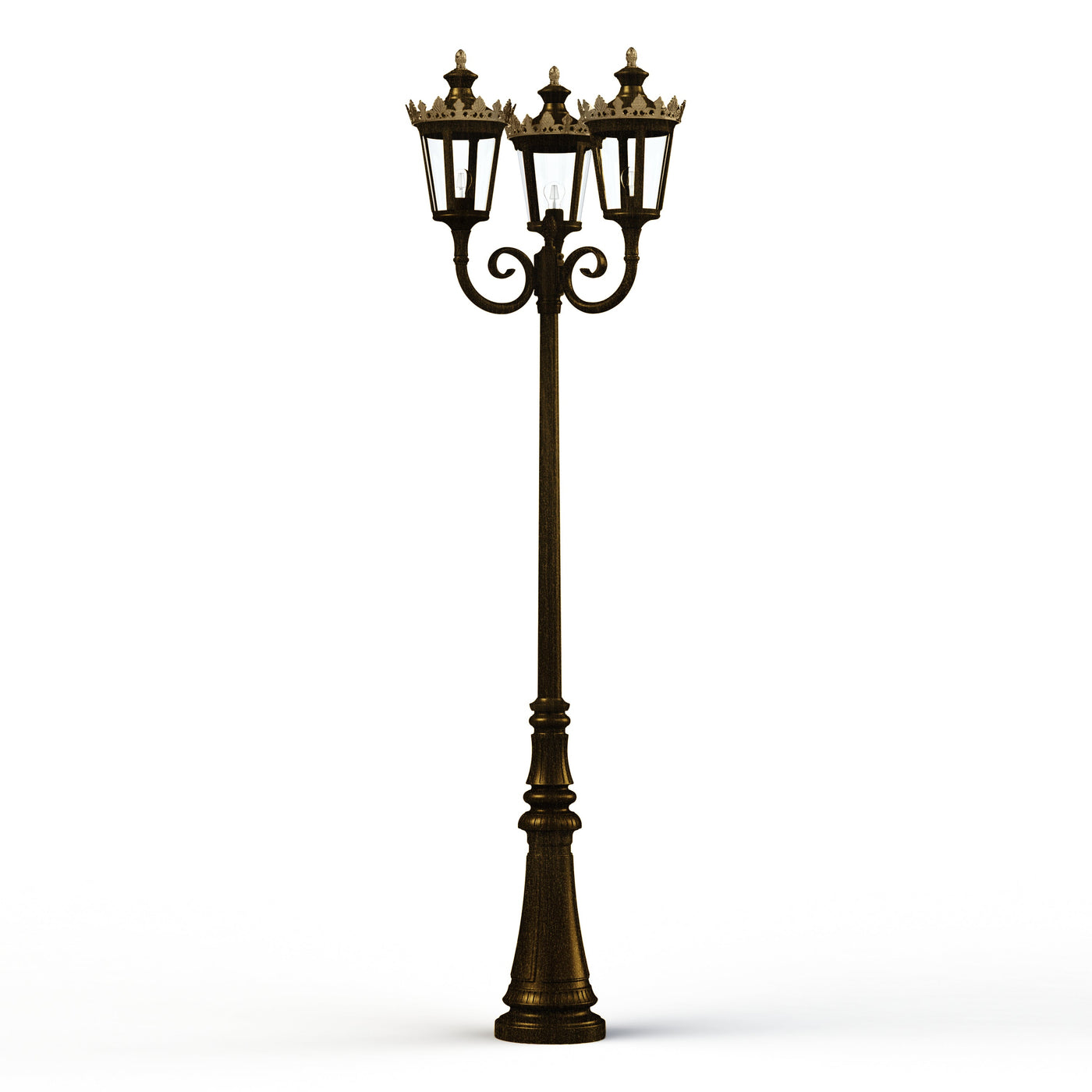Lampadaire Louvre N°10 E27 Patiné doré 009 133019009