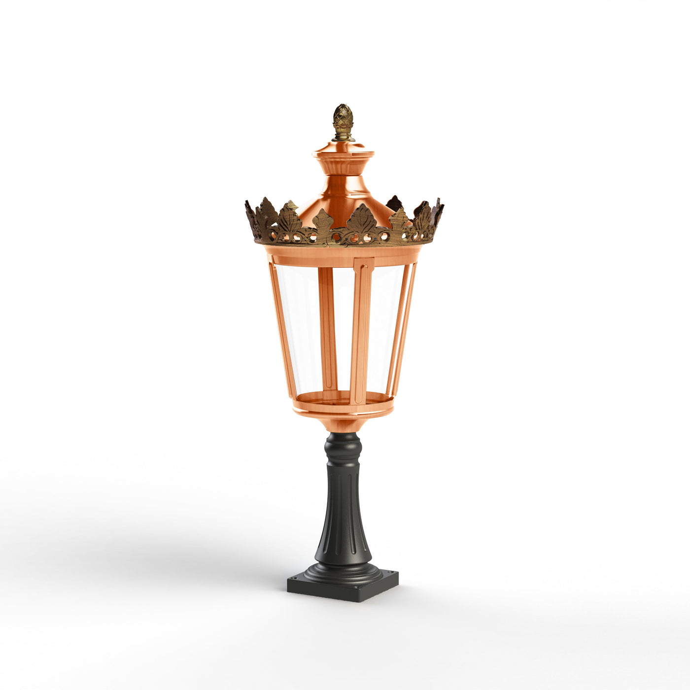 Borne Louvre N°3 LED 2700°K Cuivre patiné vernis 080 133106080