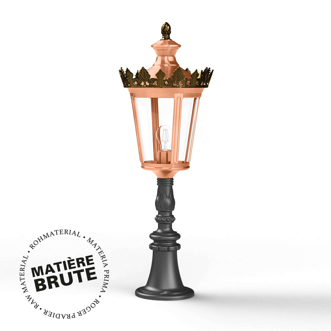 Borne Louvre N°7 E27 Cuivre brut 082 133013082