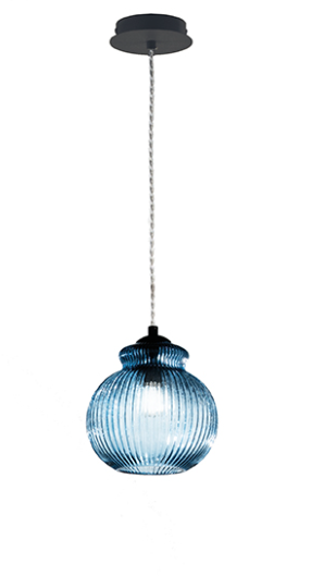 Suspension Cognac bleue 2 so-cognac/3 BLEU