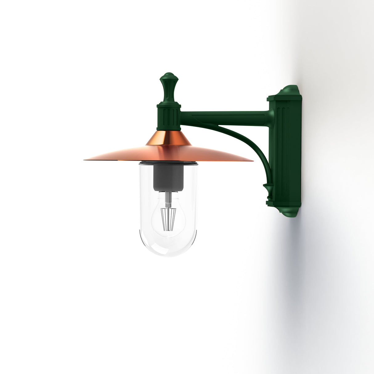 Applique Montana N°3 clair Dôme cuivre brut- Vert 019 139021019