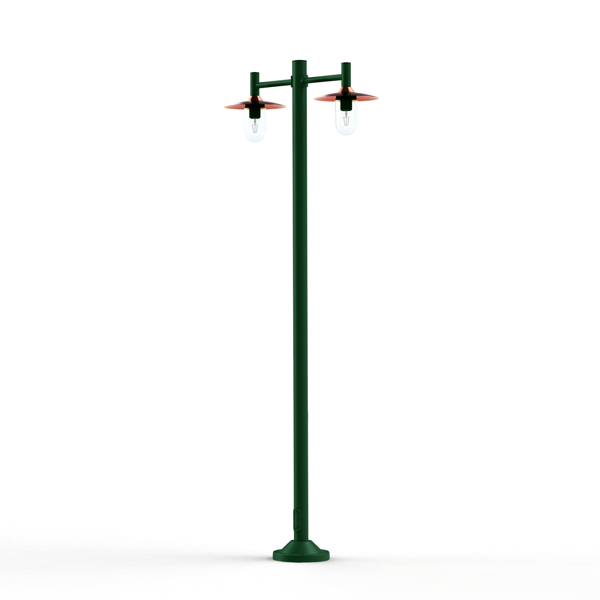 Lampadaire Montana N°4 clair Dôme cuivre brut- Vert anglais 019 139023019