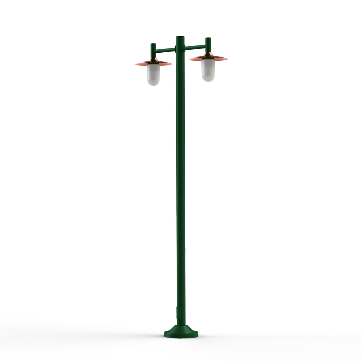 Lampadaire Montana N°4 opale Dôme cuivre brut- Vert anglais 019 139024019