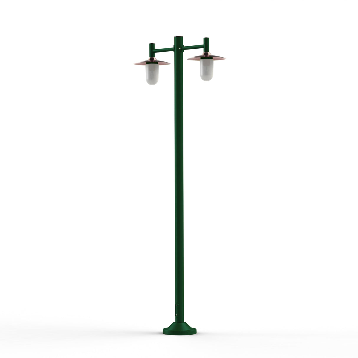 Lampadaire Montana N°4 opale Dôme cuivre brut- Vert sapin 067 139024067