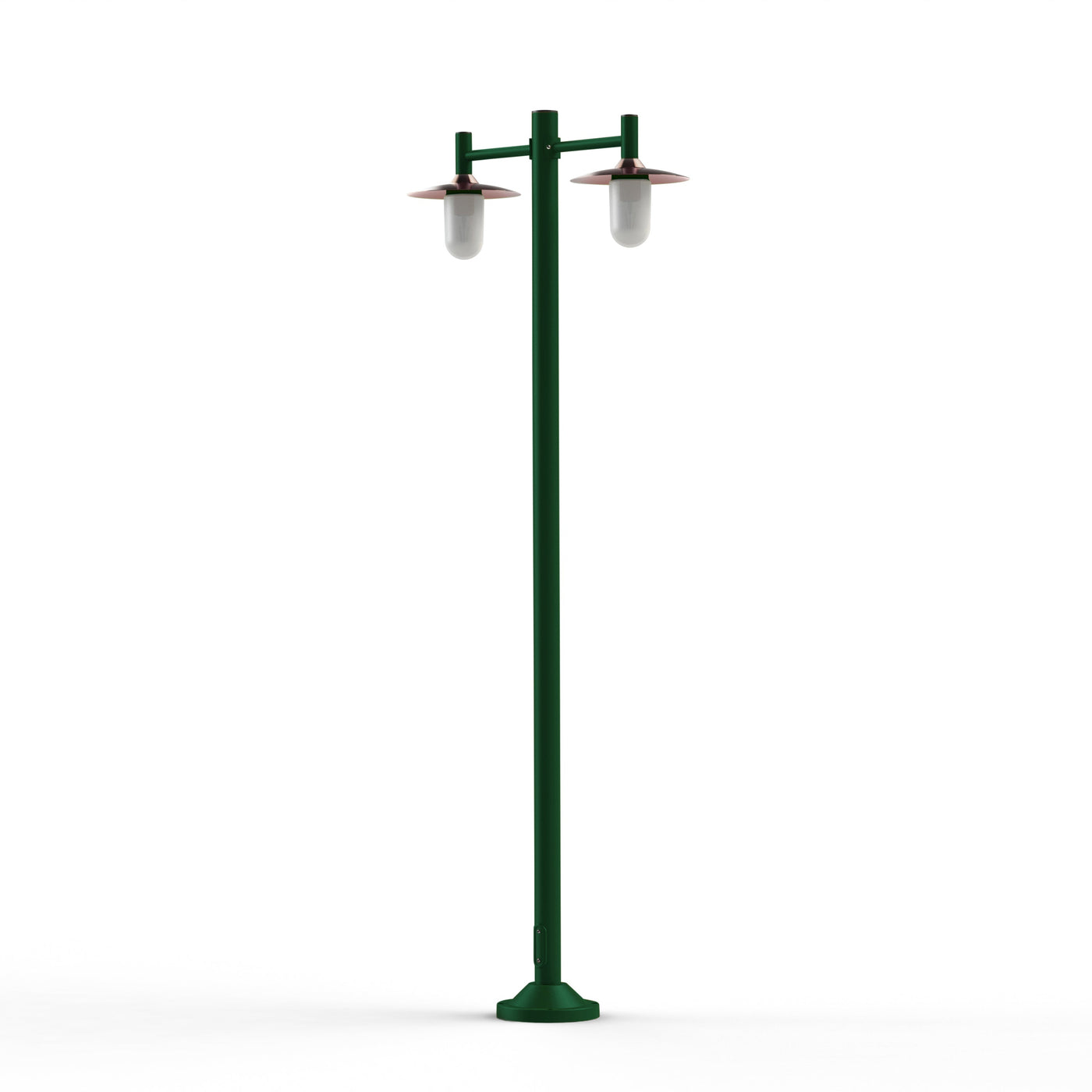 Lampadaire Montana N°4 opale Dôme cuivre brut- Vert sapin 067 139024067
