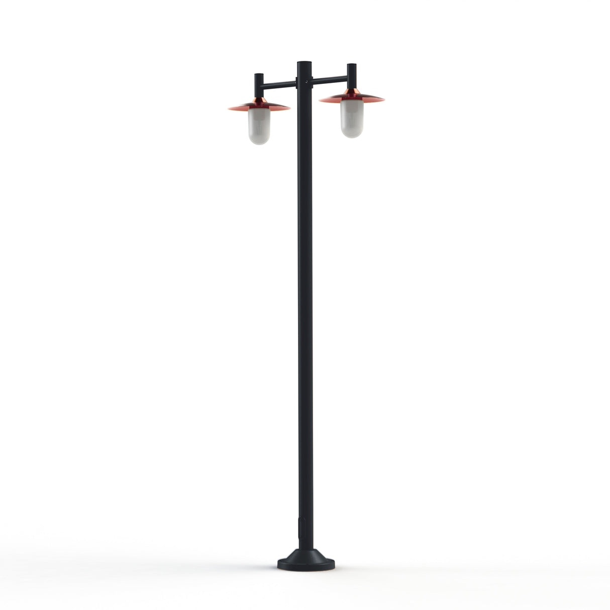 Lampadaire Montana N°4 opale Dôme cuivre brut- Gris noir 107 139024107