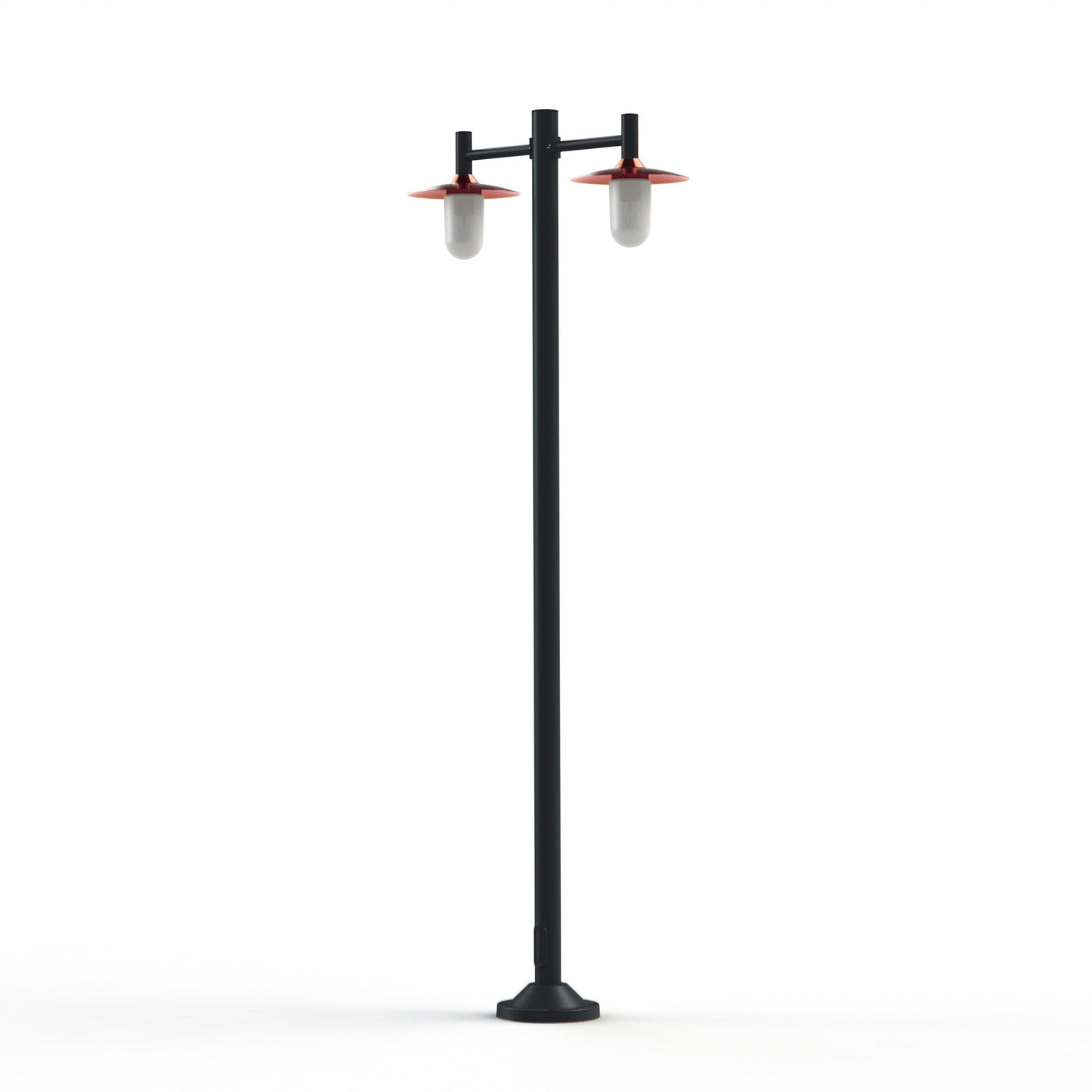Lampadaire Montana N°4 opale Dôme cuivre brut- Gris noir 107 139024107