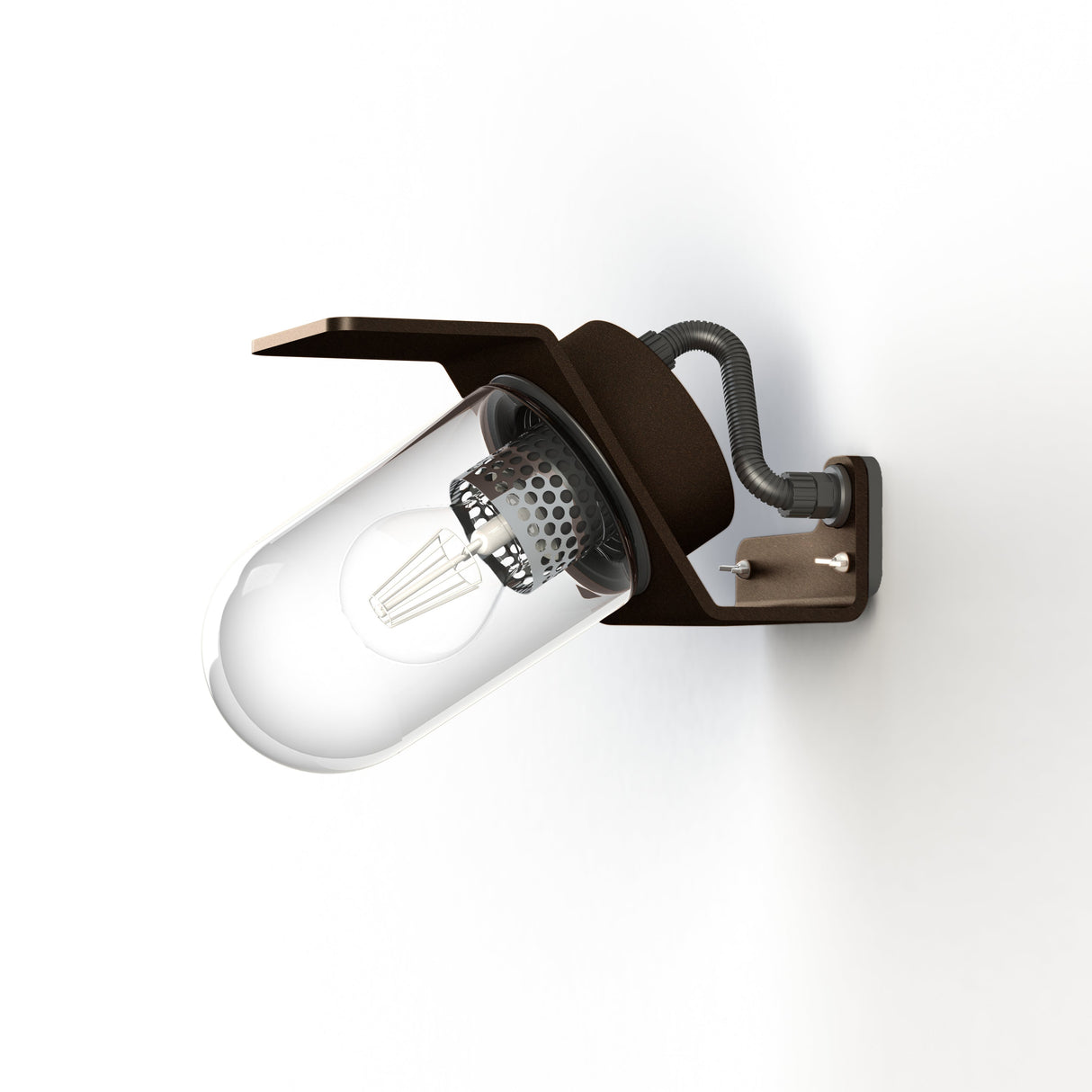 Applique Sherlock T1 N°1 Classe 3 Diffuseur clair Rouille 046 154011046