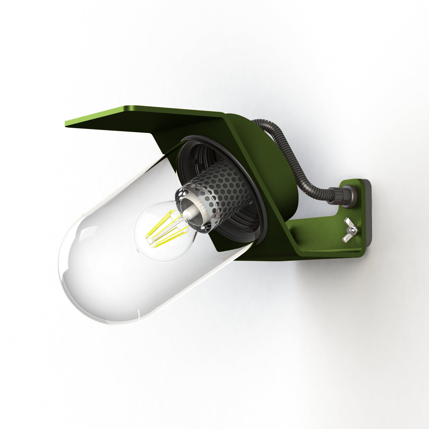 Applique Sherlock T2 N°3 Classe 3 Diffuseur clair Vert fougère 109 154015109