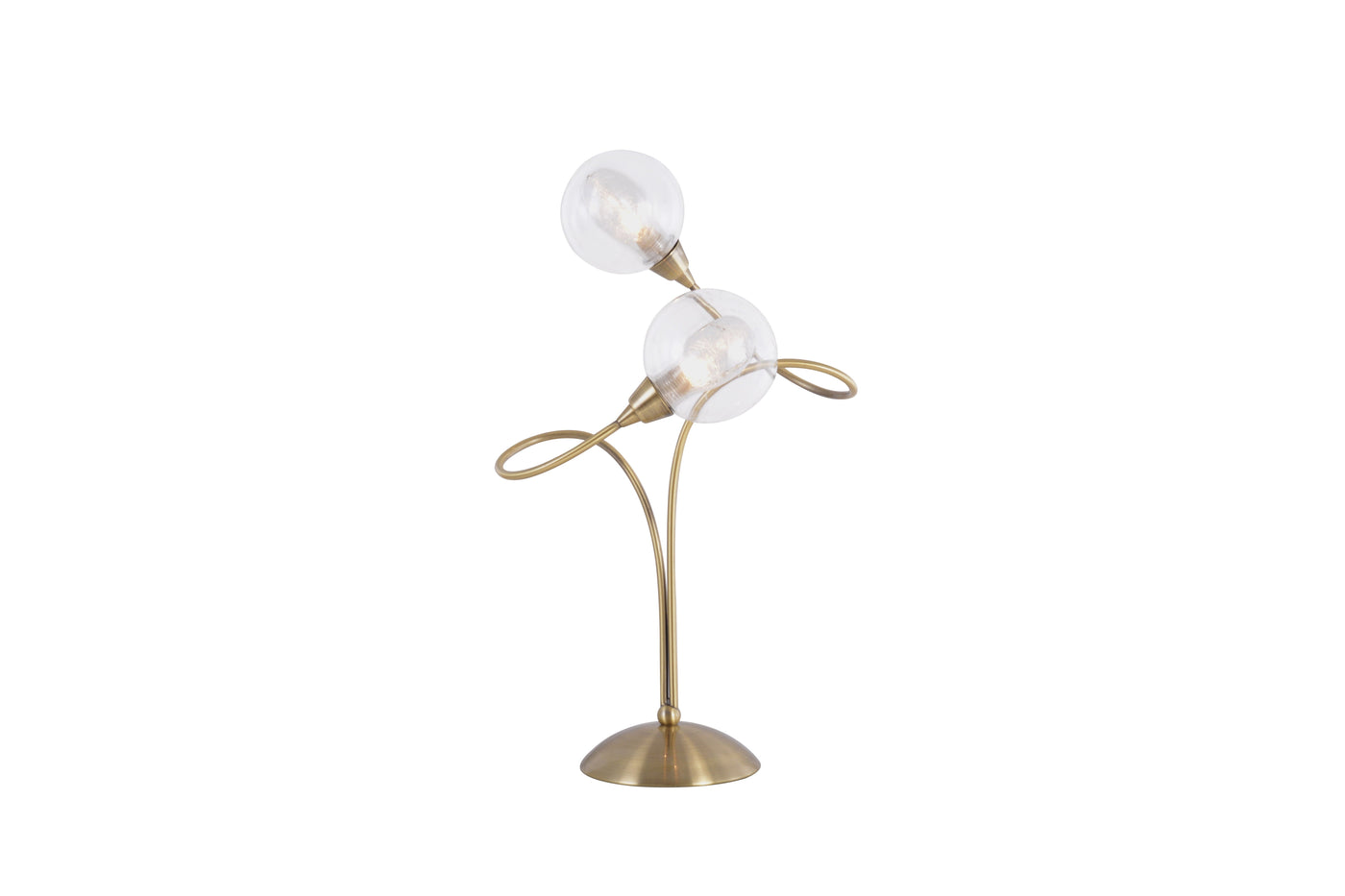 Lampe Spring laiton patiné 2 lumières H48 LD 5058-2AT