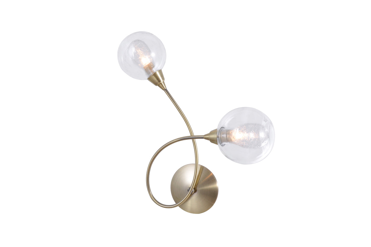 Applique spring laiton patiné 2 lumières LD 5058-2AW H32