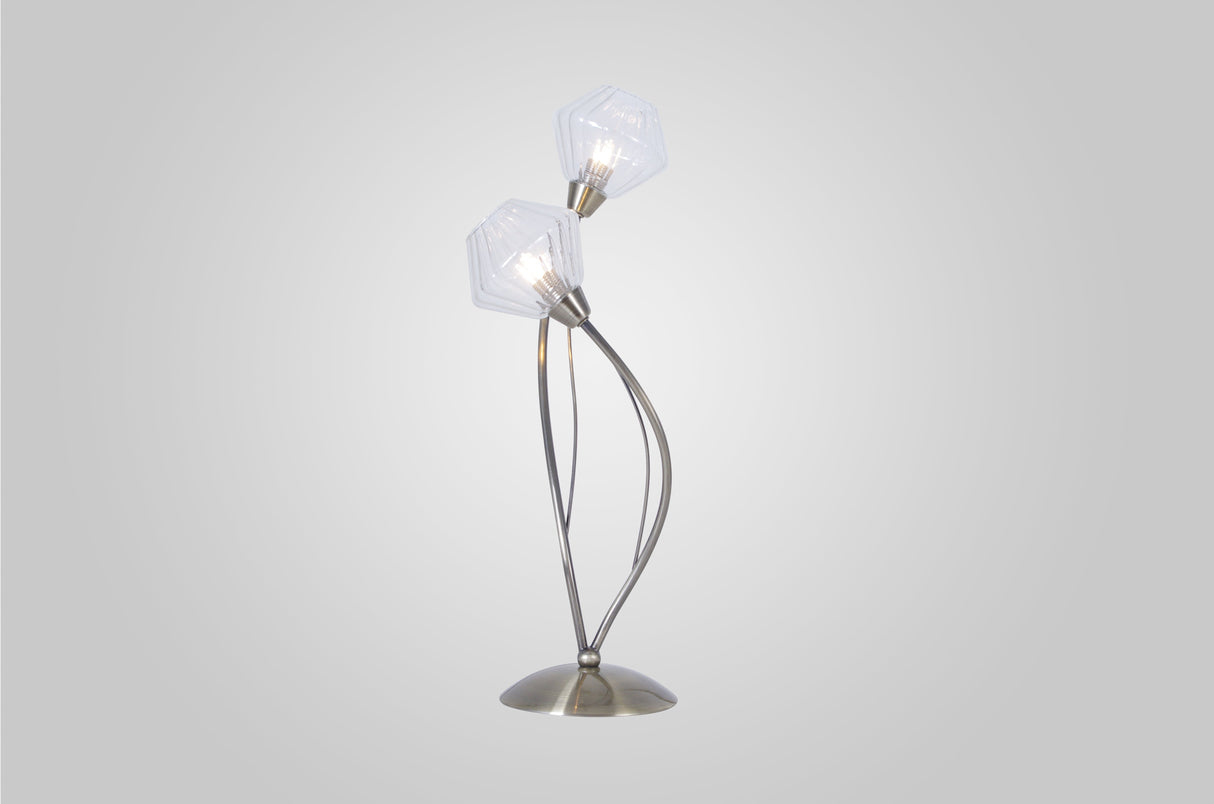 Lampe Diamant 2L laiton patiné HJ5149-2At