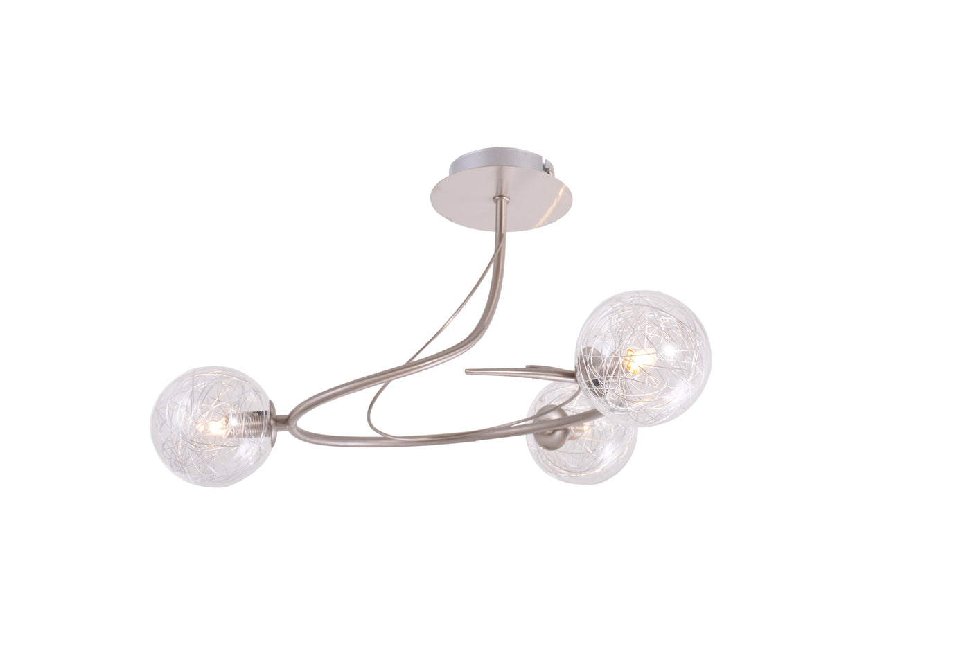 Plafonnier Planet nickel satiné 3 lumières LD 5151-3SC