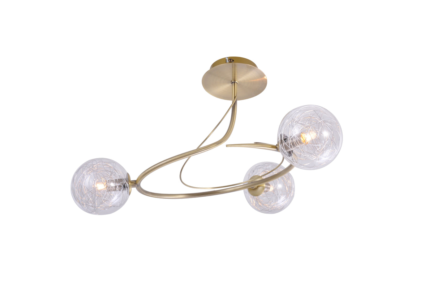 Plafonnier Planet laiton patiné D54 LD 5151-3AC