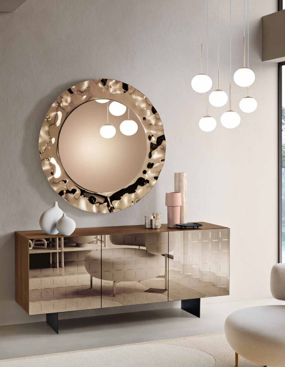 Miroir Dance bronze diamètre 90