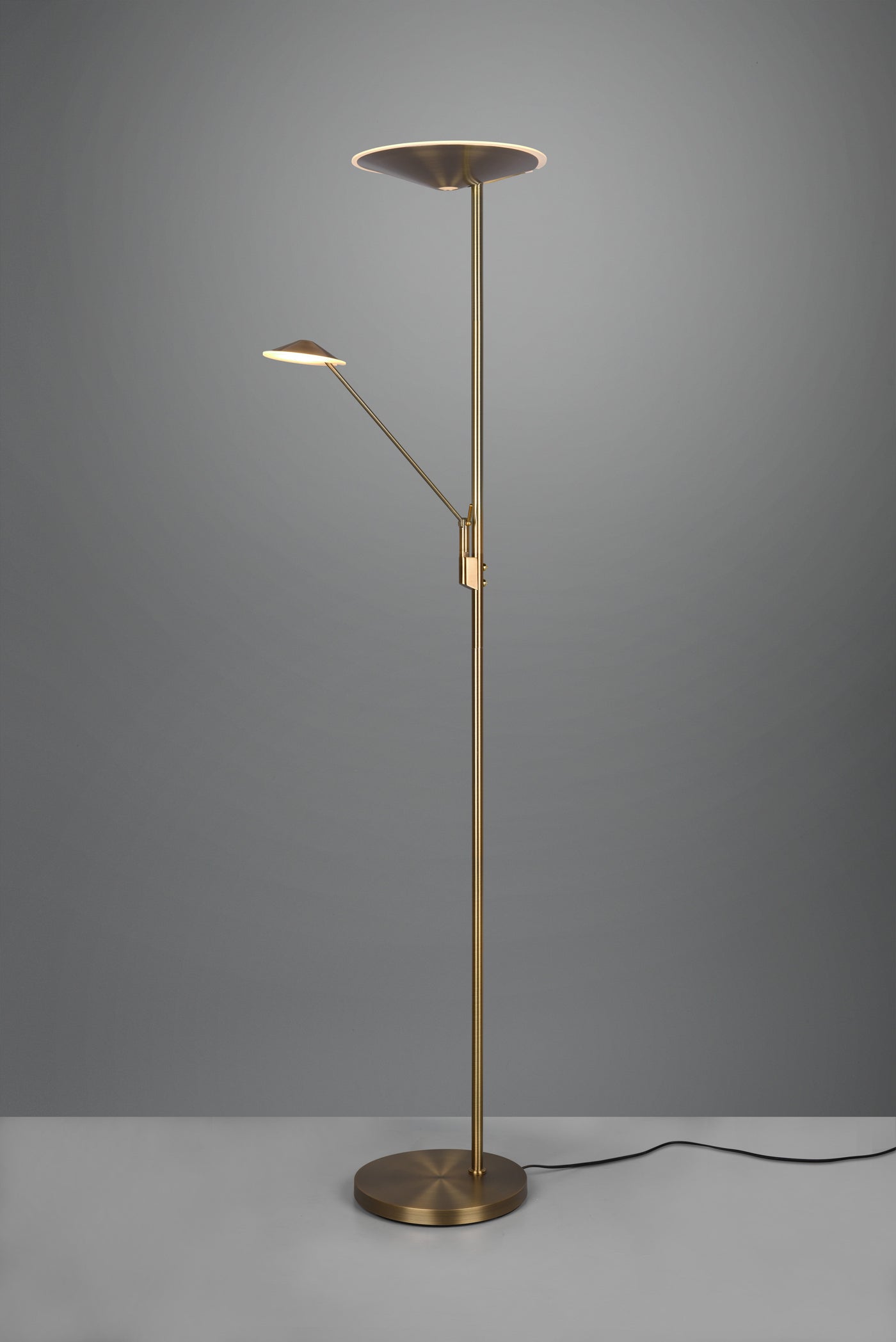 Lampadaire Brantford laiton fumé 425610204