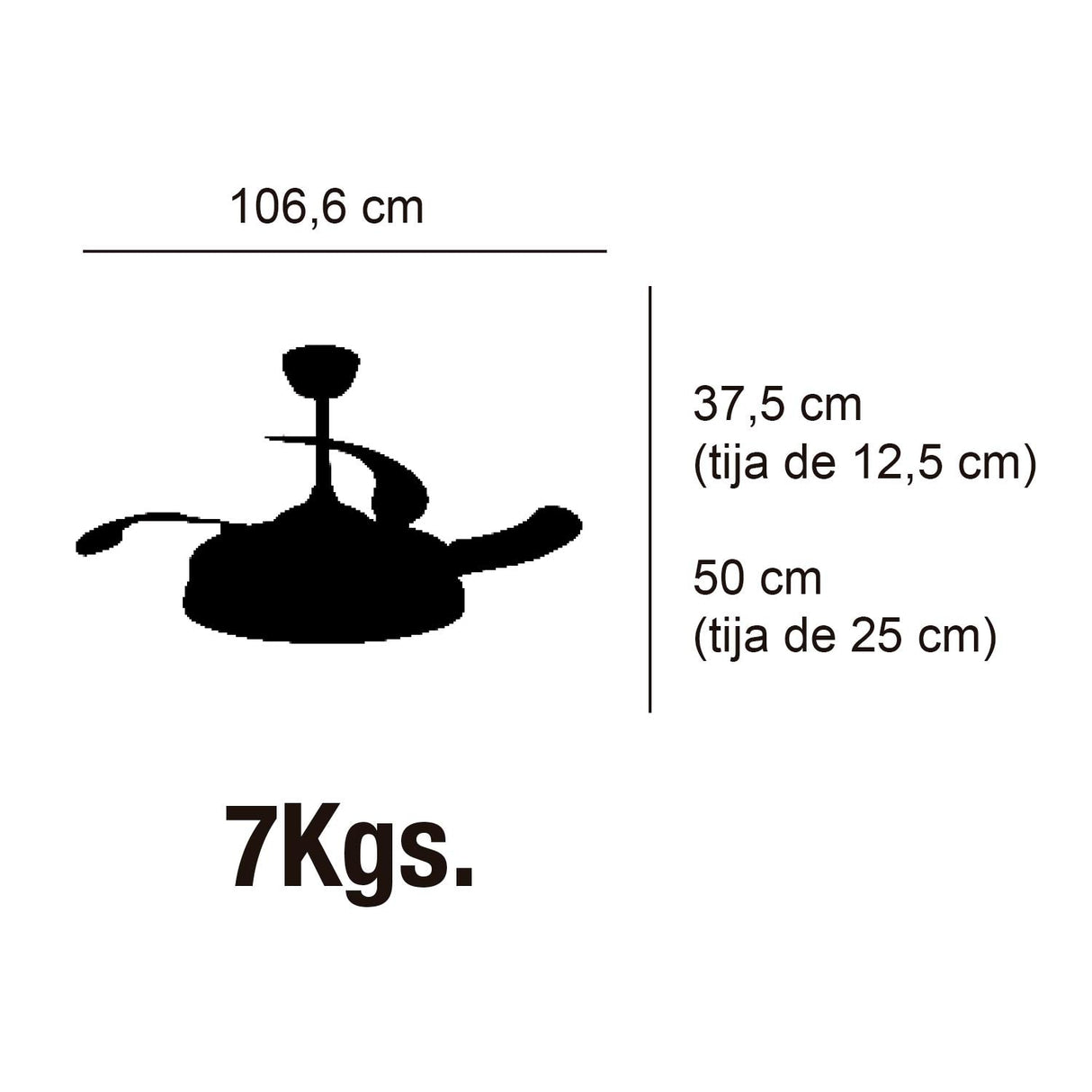 Plafonnier ventilateur Méditerranée LOVA 55050
