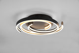 Plafonnier Caya noir et laiton mat 641910208