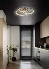 Plafonnier Granada noir/or rond 673810332