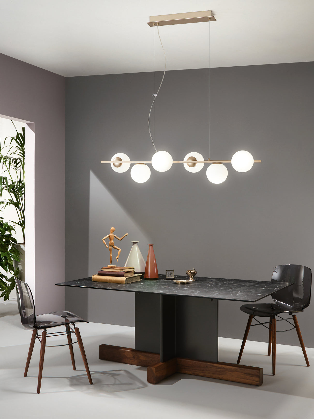 Lustre MONILE noir SO.MONILE/6-ORO
