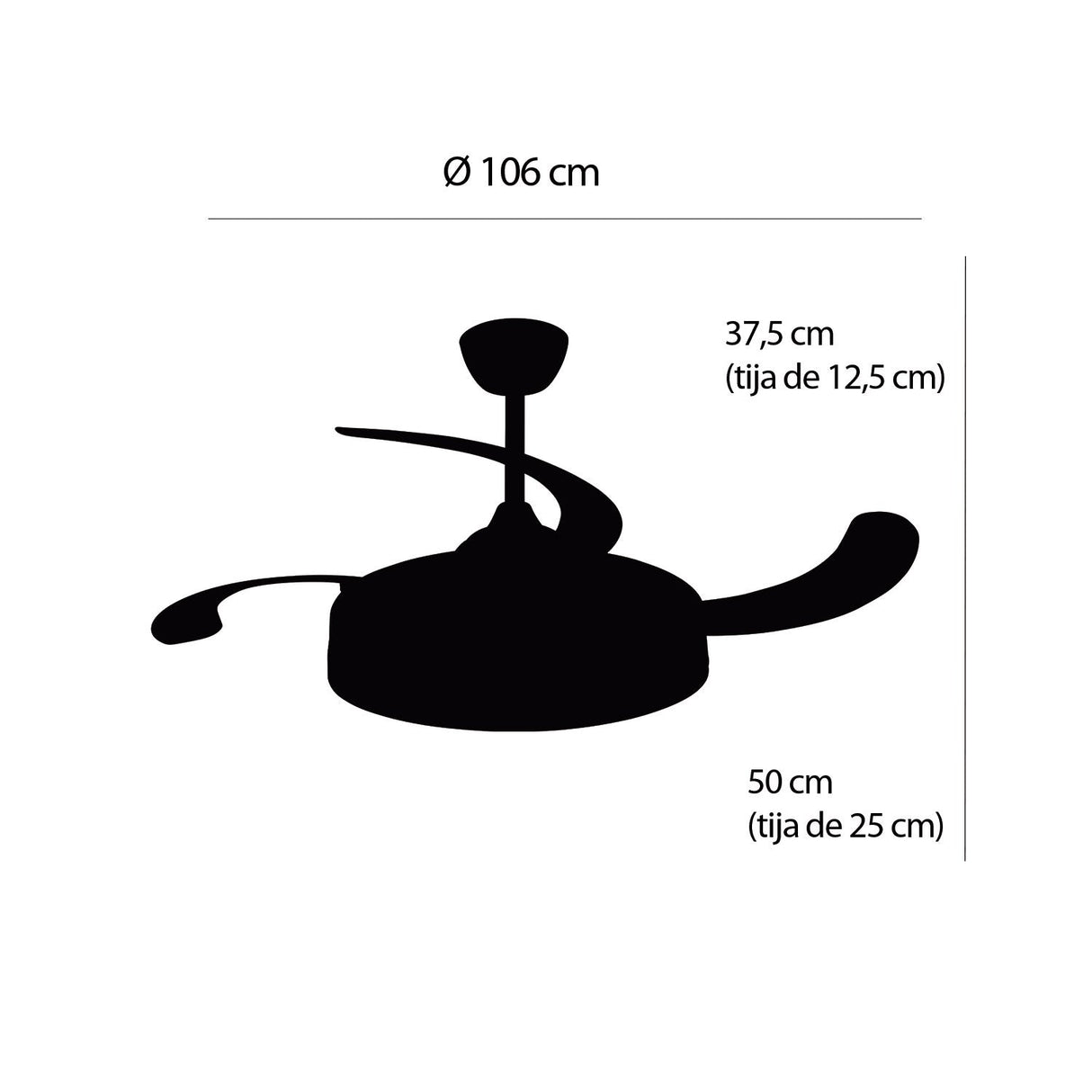 Plafonnier ventilateur Atlantique LOVA 7055