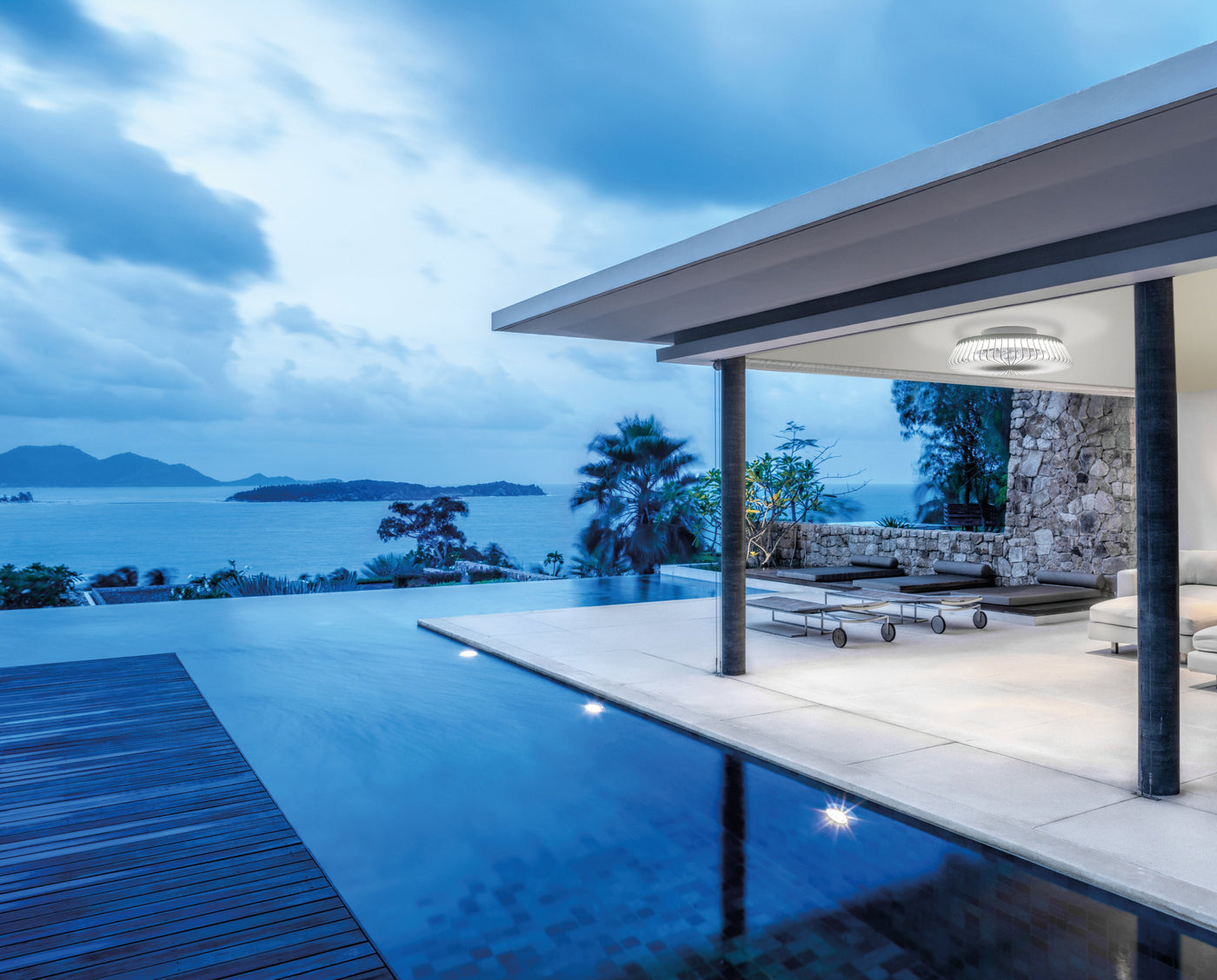 Plafonnier ventilateur Himalaya blanc Mantra 7120