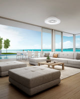 Plafonnier ventilateur Tibet blanc Mantra 7123