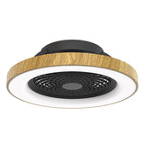 Plafonnier ventilateur Tibet noir et bois Mantra 7127