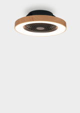 Plafonnier ventilateur Tibet noir et bois Mantra 7127