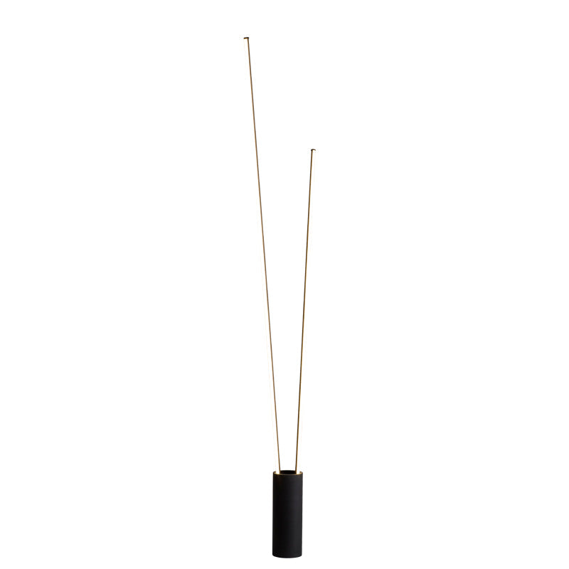 Lampadaire Vertical 2 tubes noir Mantra 7346