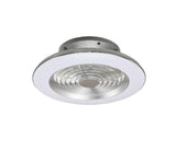 Plafonnier ventilateur Alisio gris argent Mantra 7494